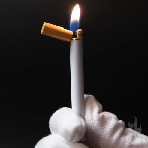 Cigarette-shaped compact lighter